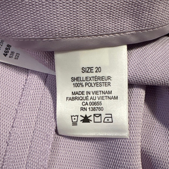 Addition Elle Size 20 Suit Jacket Blazer Pants Purple Lilac Plus-Size Pennington - Picture 7 of 16